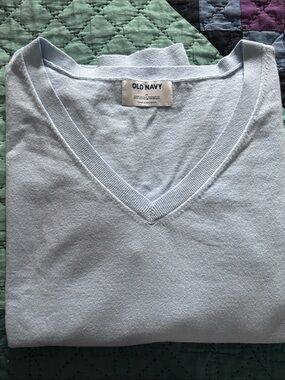 Old Navy Sky Blue V-Neck Knit Pullover